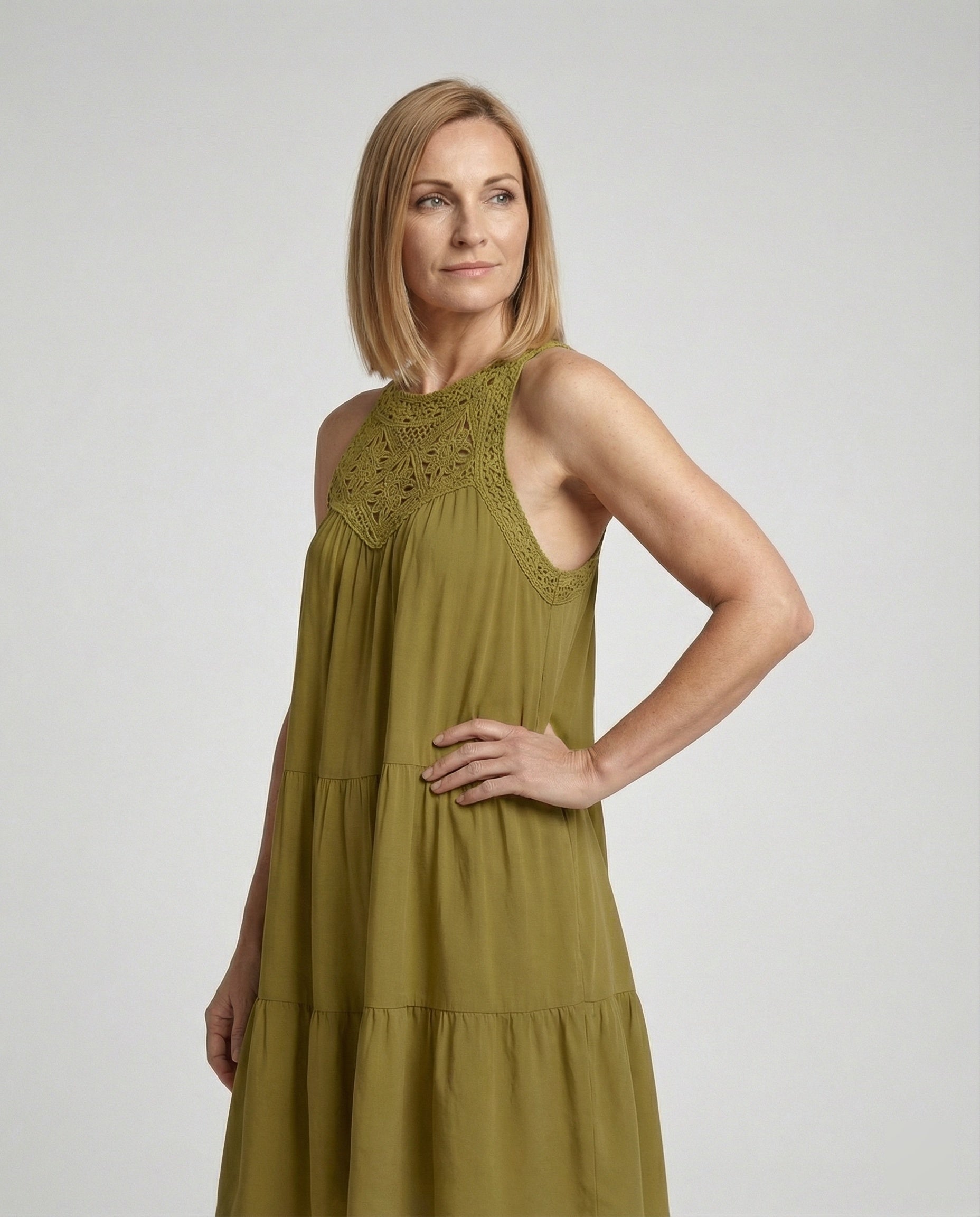 Women's summer dress with lace casual dress