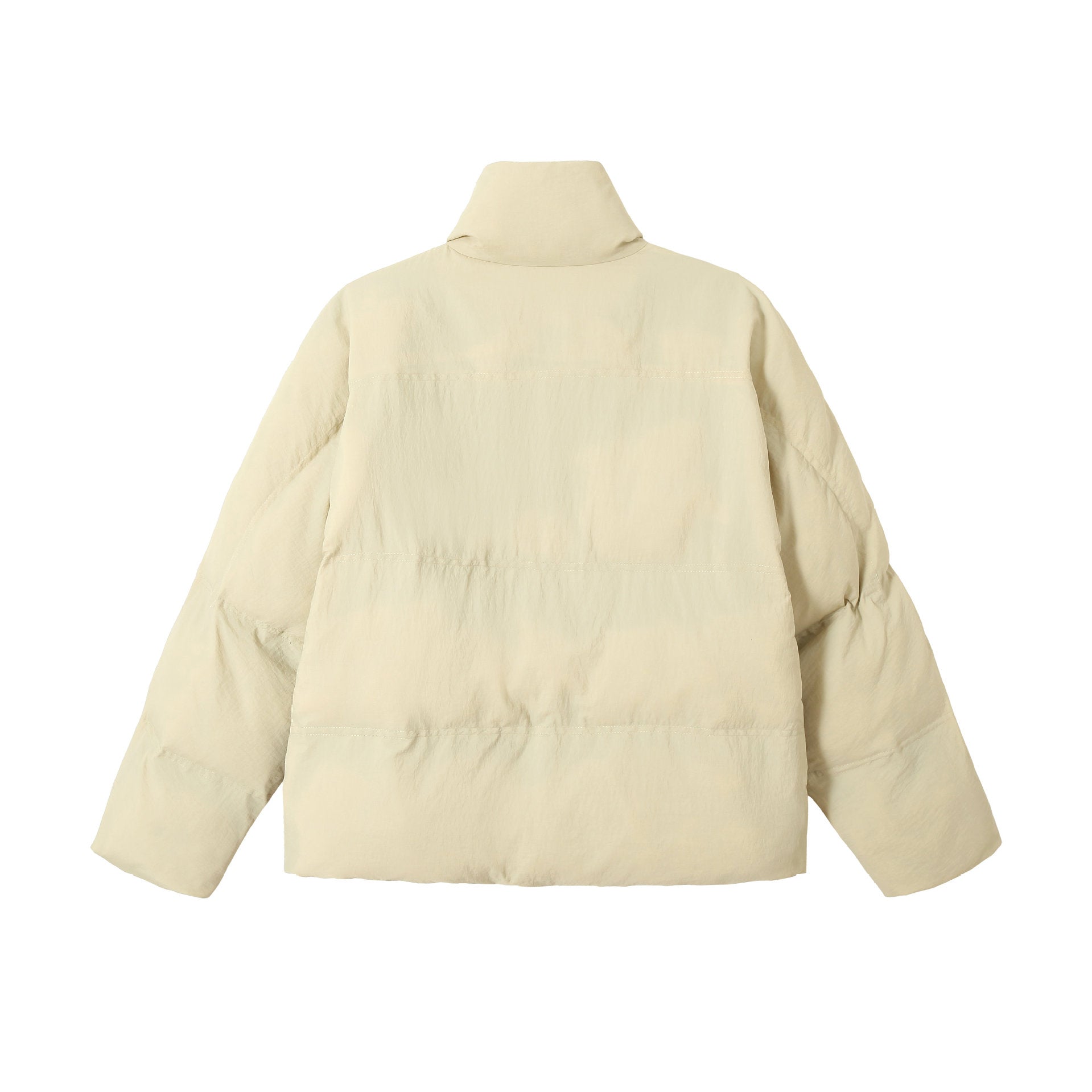 Unisex Boxy-Puffer Blouson with high stand-up collar and concealed front panel Chichicherry