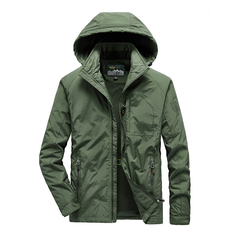 Men's Tech Hoodie Parka with Microfleece Lining and Concealed Zippers Chichicherry