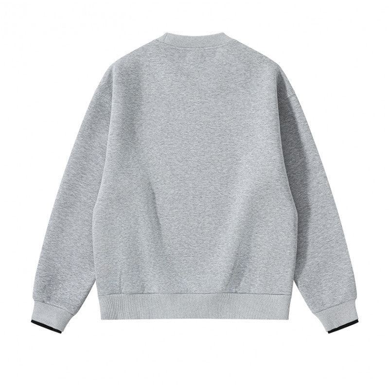 Unisex Oversize Sweatshirt with side snap button plackets, ribbed cuffs and round neck Chichicherry