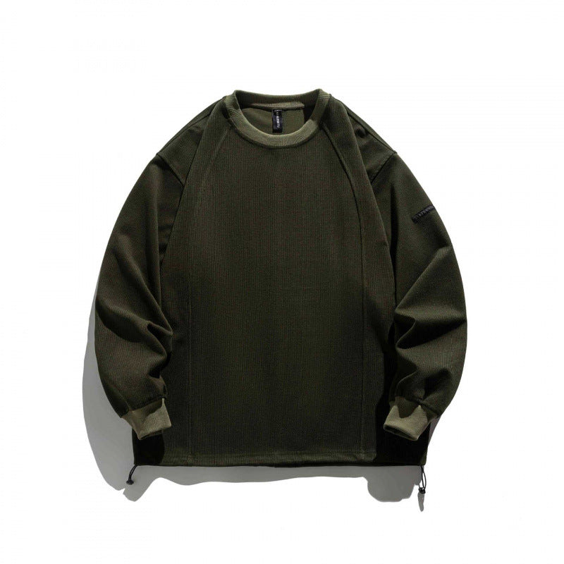 Unisex Structured Oversize Sweatshirt with Drawstring Hem and Raglan Sleeves Chichicherry