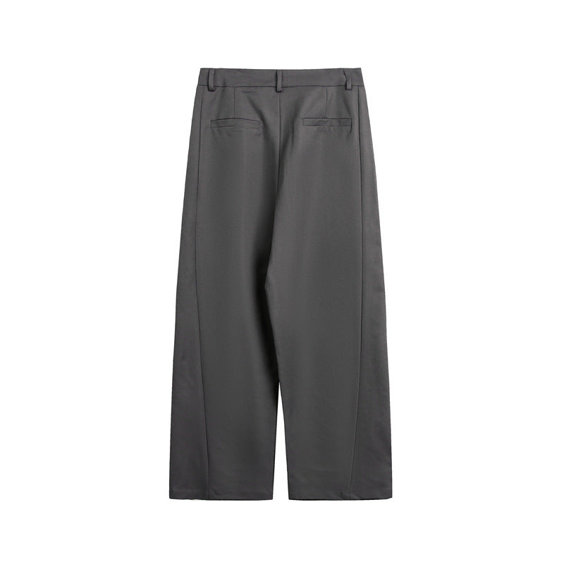 Women's Wide High-Waist Trousers with Crease and Side Slip Pockets Chichicherry