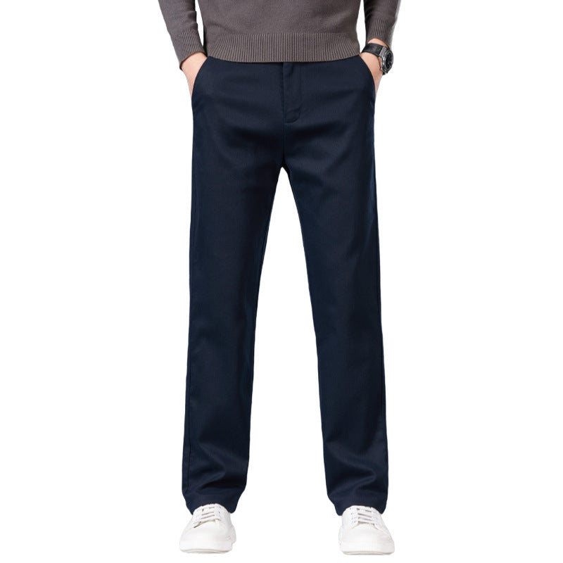 Men's straight-cut chino pants with elastic waistband and crease Chichicherry