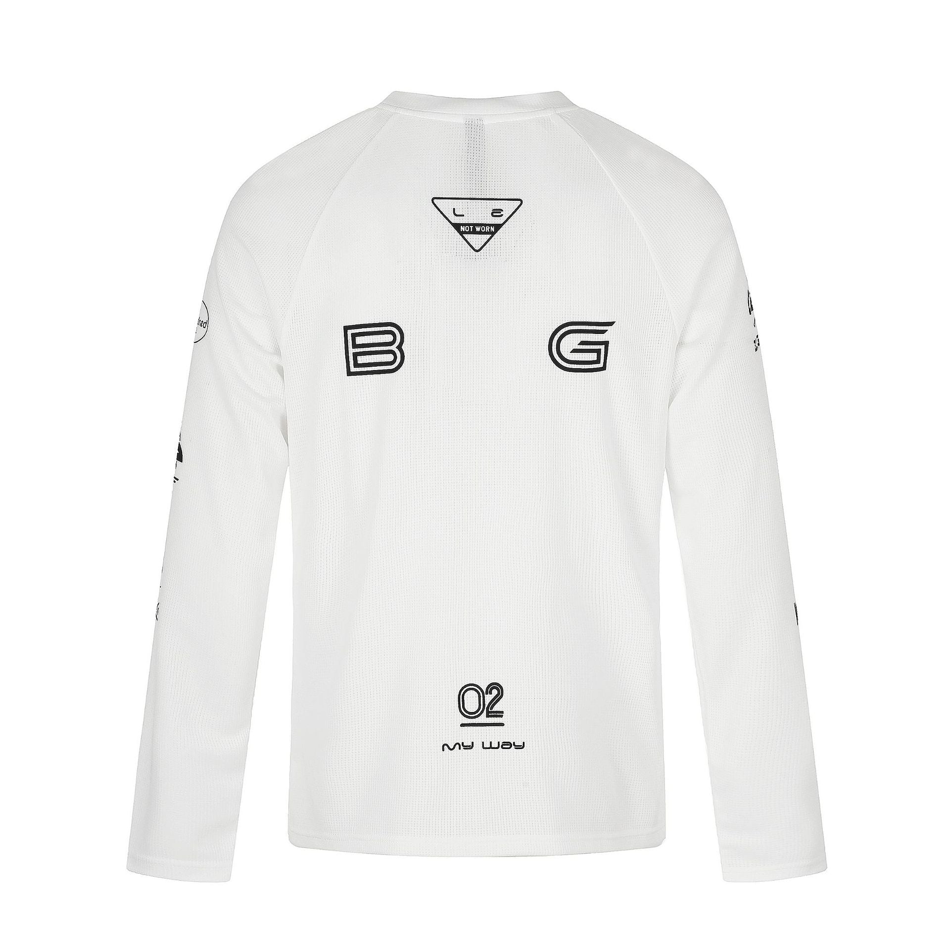Unisex Lightweight Functional Long Sleeve Shirt with Raglan Sleeves and Breathable Waffle Texture Chichicherry