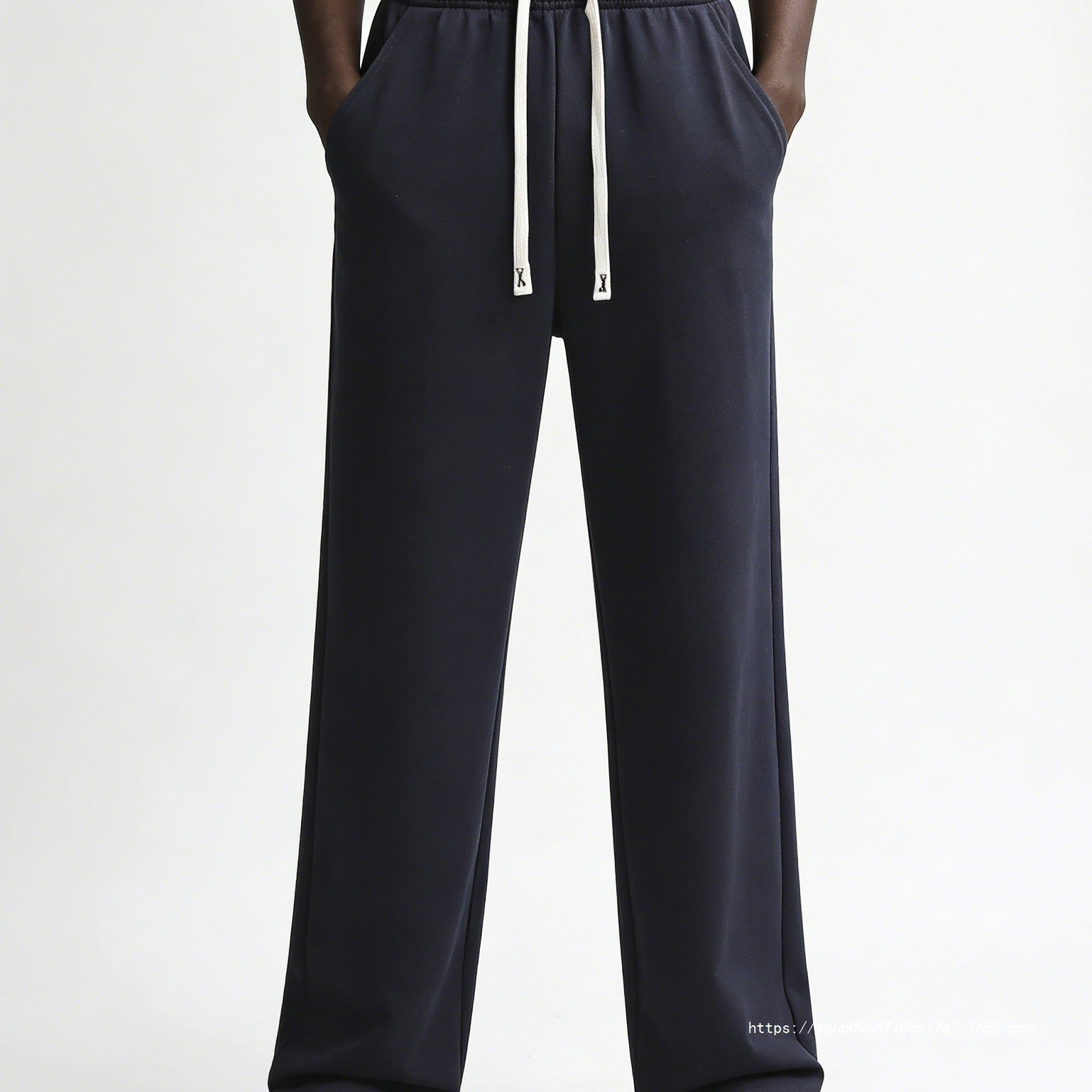 Men's Loose Lounge Jogging Pants with Elastic Waistband, Drawstring & Side Pockets Chichicherry