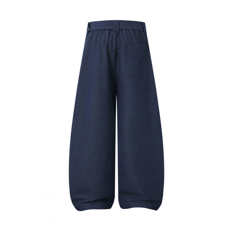 Ladies balloon pants with wide leg, high waistband and tie belt Chichicherry