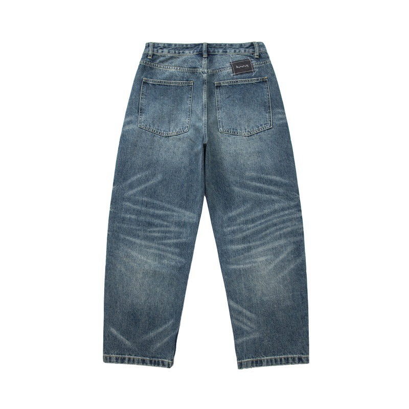 Men's Relaxed-Carrot-Jeans with high waistband and subtle used wash Chichicherry