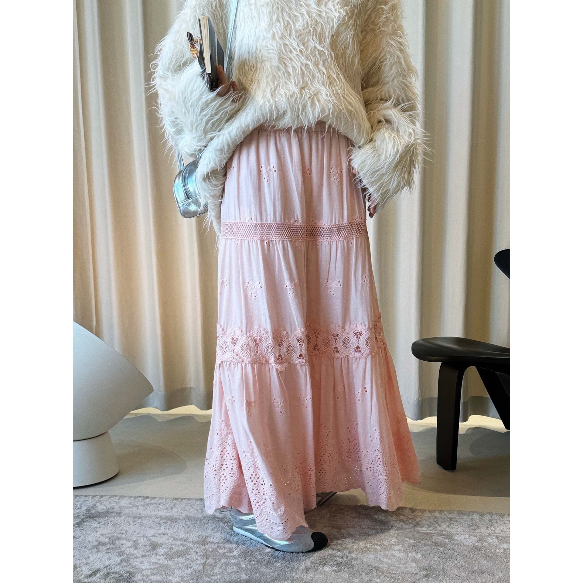 Women’s luxurious oversized faux fur coat with long pile and relaxed silhouette Chichicherry