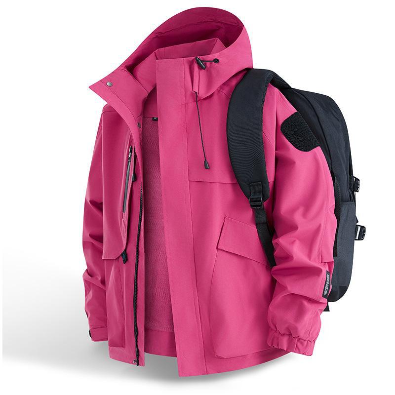 Men's Urban Weather-Resistant Hooded Parka with Multifunctional Pockets and Mesh Lining Chichicherry