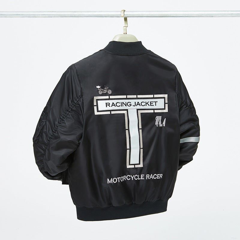Men's bomber jacket in flight jacket style with reflective stripes, utility pockets and light thermal lining Chichicherry