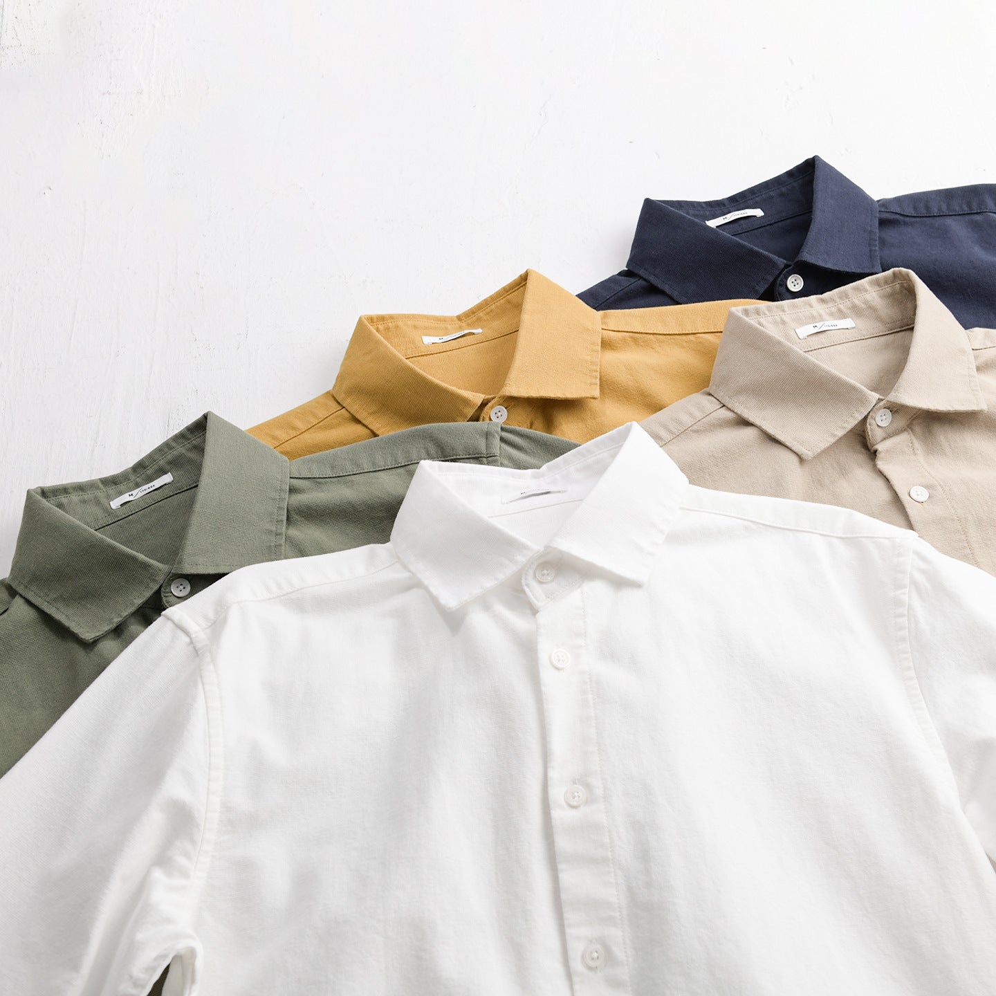 Men's Lightweight Linen-Cotton Overshirt with Kent Collar, Relaxed Fit and Continuous Button Placket Chichicherry