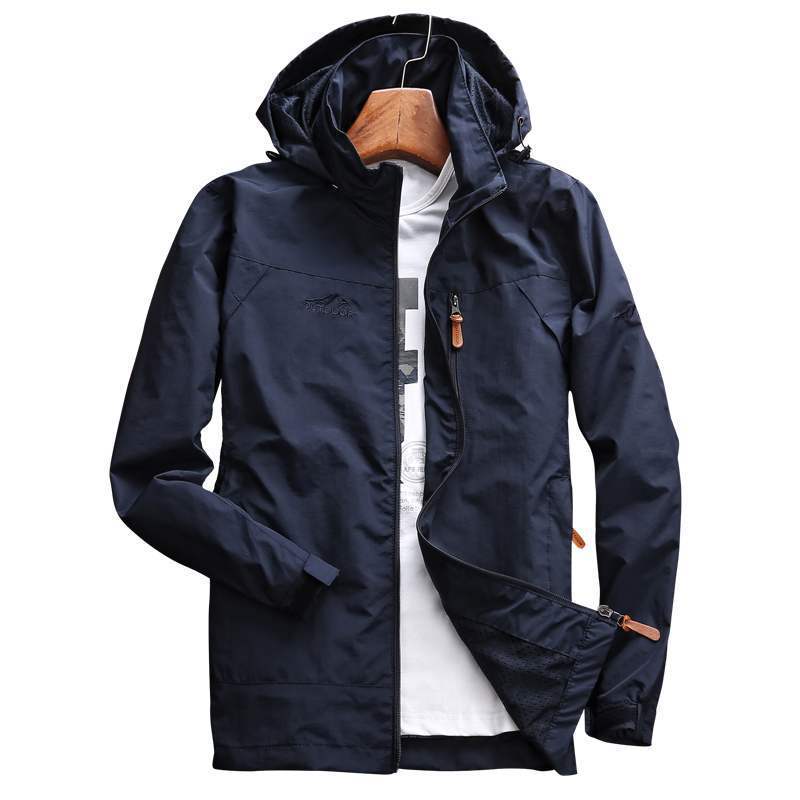 Men's Lightweight Softshell Trekking Jacket with Hood, breathable mesh lining and chest zipper Chichicherry