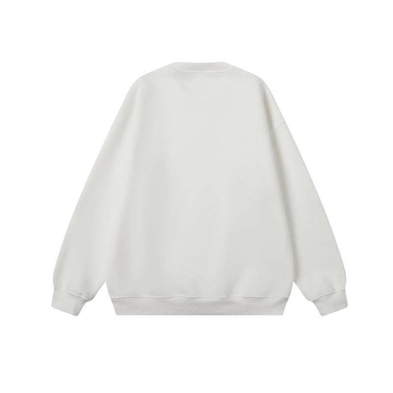 Unisex Oversized Sweatshirt with knitted applications and round neck Chichicherry