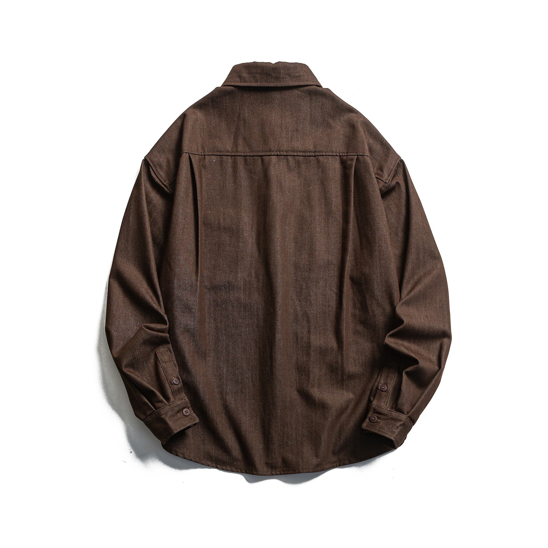 Men's Boxy Shirt Jacket made of sturdy twill with rounded hem Chichicherry