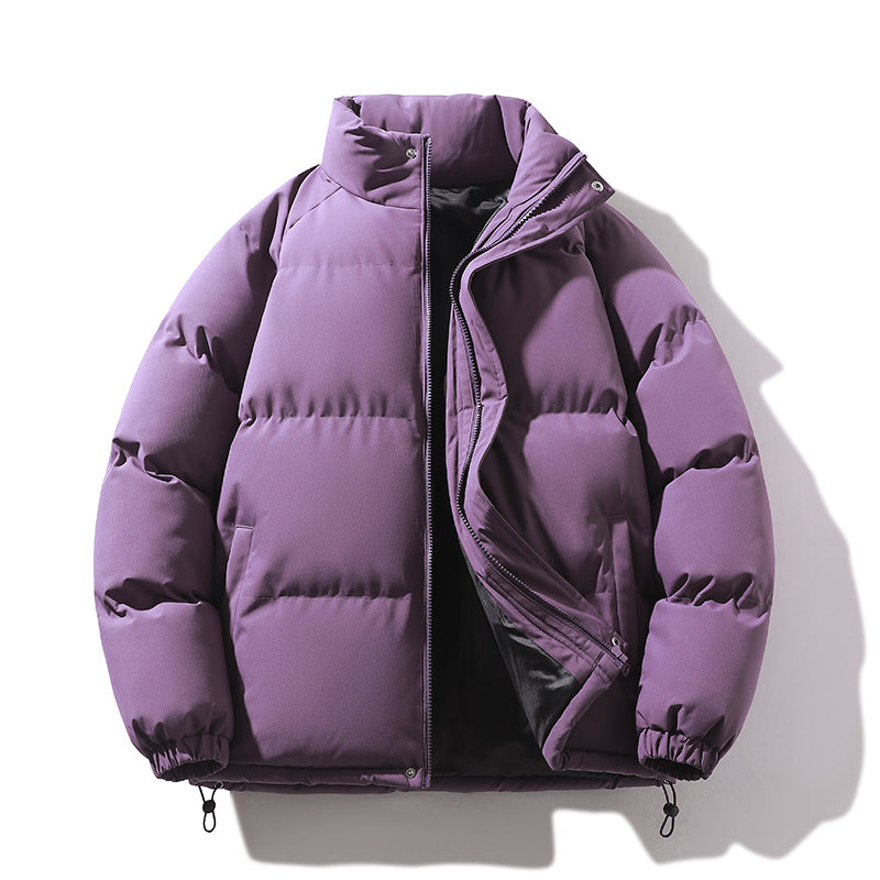 Unisex Padded Quilted Jacket made of Down Imitation with High Collar and Drawstring Chichicherry