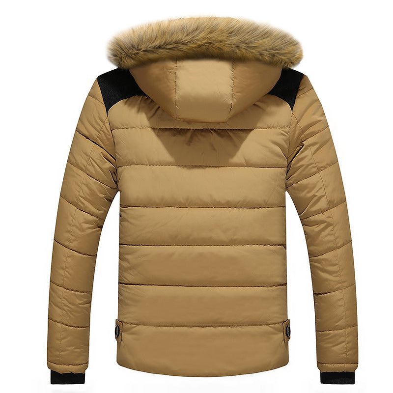 Men's thermal parka in urban outdoor style with removable faux fur hood and microfleece lining Chichicherry