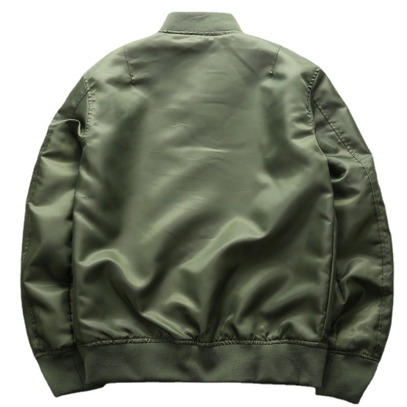 Men's lightweight nylon bomber with contrast lining, arm pocket and ribbed cuffs Chichicherry