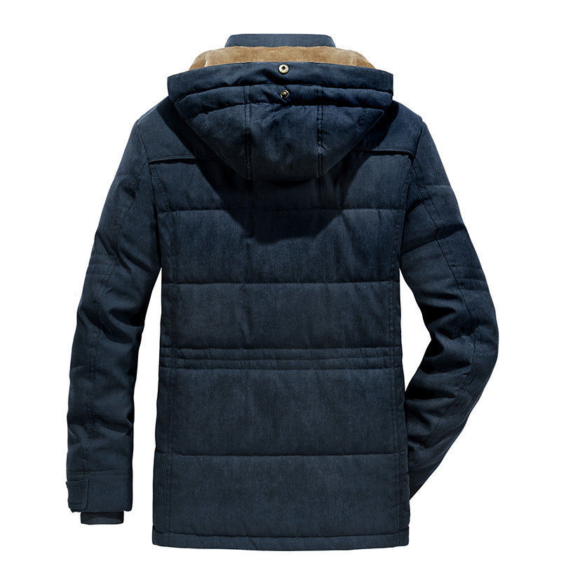 Men's parka in field style with cord-lined inner collar and multiple pockets Chichicherry
