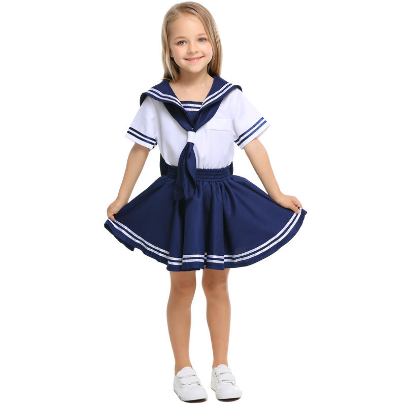 Girl Sailor Outfit with Ruffles and Bows Chichicherry