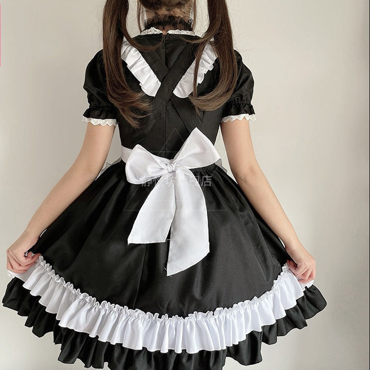 Women Costume Dress with Ruffles and Cat Ears Chichicherry