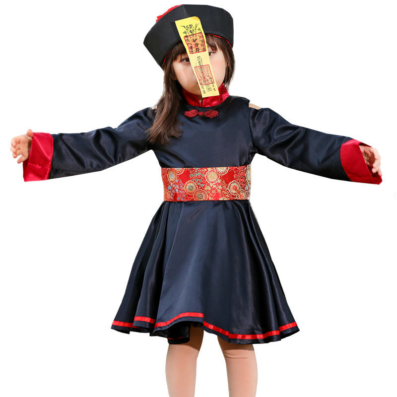 Girls traditional costume with floral pattern Chichicherry