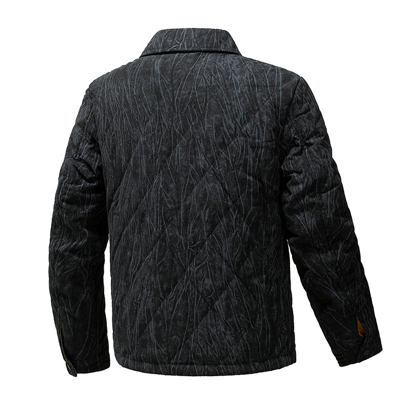 Men's lightly padded quilted transitional jacket with shirt collar Chichicherry