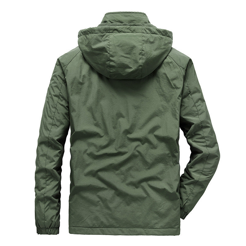 Men's Tech Hoodie Parka with Microfleece Lining and Concealed Zippers Chichicherry