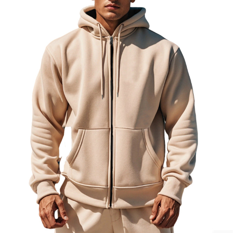 Men's hooded sweatshirt jacket with full zip, kangaroo pocket and adjustable hood Chichicherry
