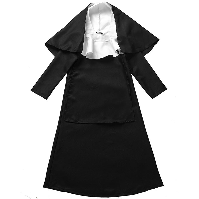 Girls' Nun Costume with Traditional Garment and Elegant Headdress Chichicherry