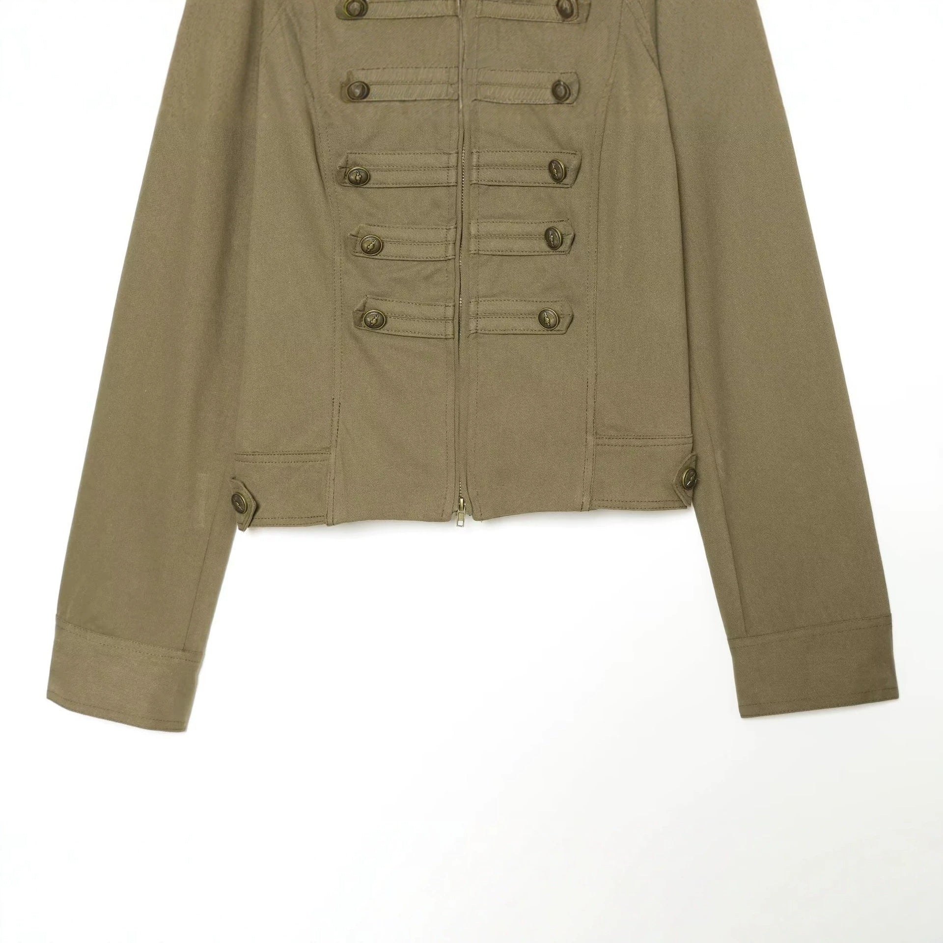 Ladies tailored field jacket in regimental style with stand-up collar and decorative stripes Chichicherry