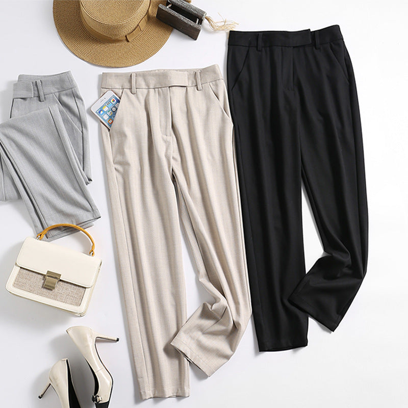 Women Elegant and Comfortable High-Waisted Suit Pants Drune