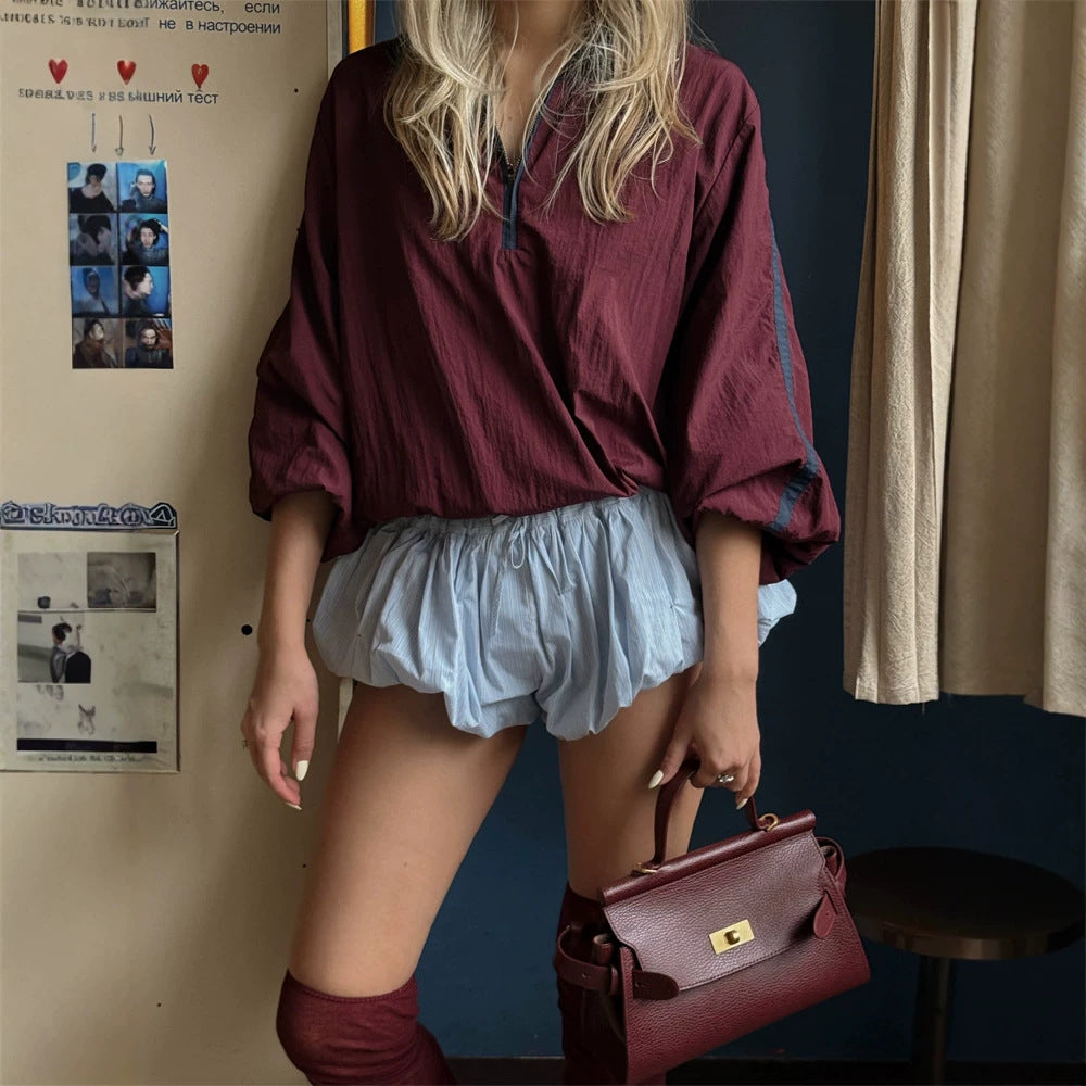 Women Small Textured Leather Handbag with Twist Lock & Top Handle Chichicherry
