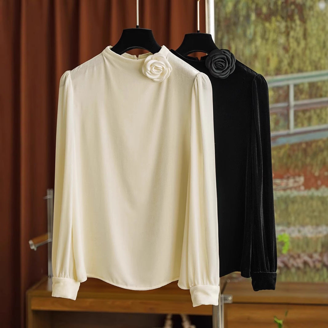 Women Elegant Blouse with Ruffle Detail Chichicherry