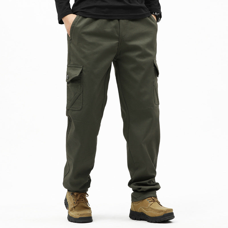 Men's Technical Cargo Pants with Thermal Lining, Inseam, Patch Pockets & Adjustable Hem Chichicherry