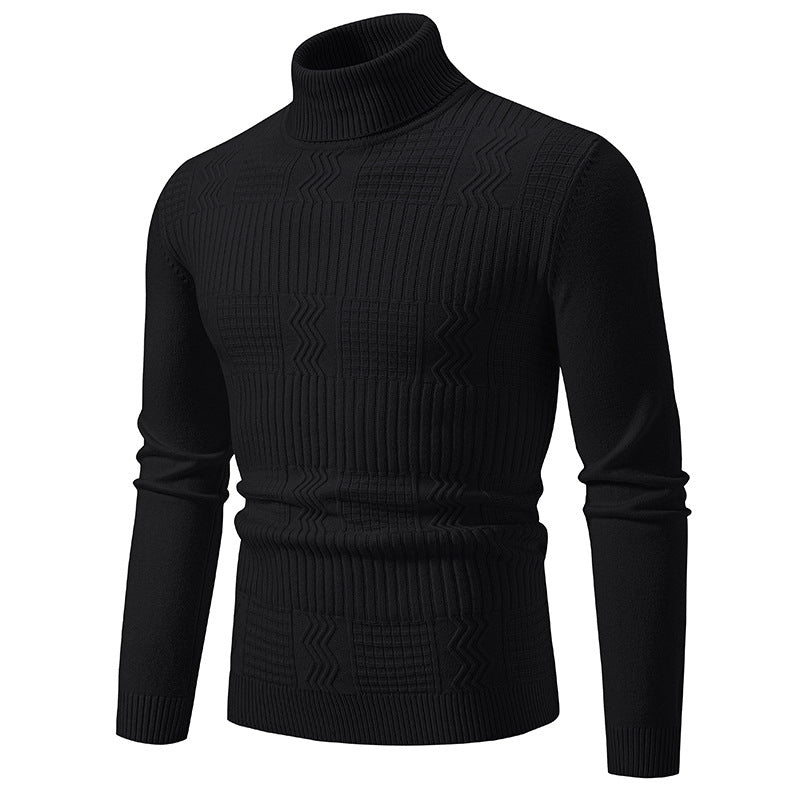 Men's turtleneck sweater with textured knit and fitted silhouette Chichicherry