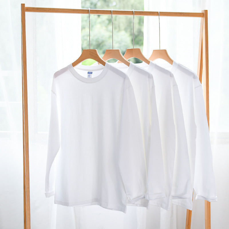 Unisex Long Sleeve Premium Basics Long Sleeve Shirt made of Cotton Blend with Round Neck Chichicherry