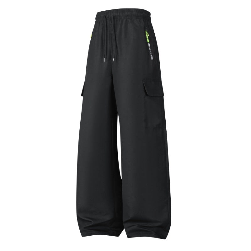 Men's Loose Utility Cargo Shorts with Elastic Waistband, Drawstring & Zipper Pockets Chichicherry