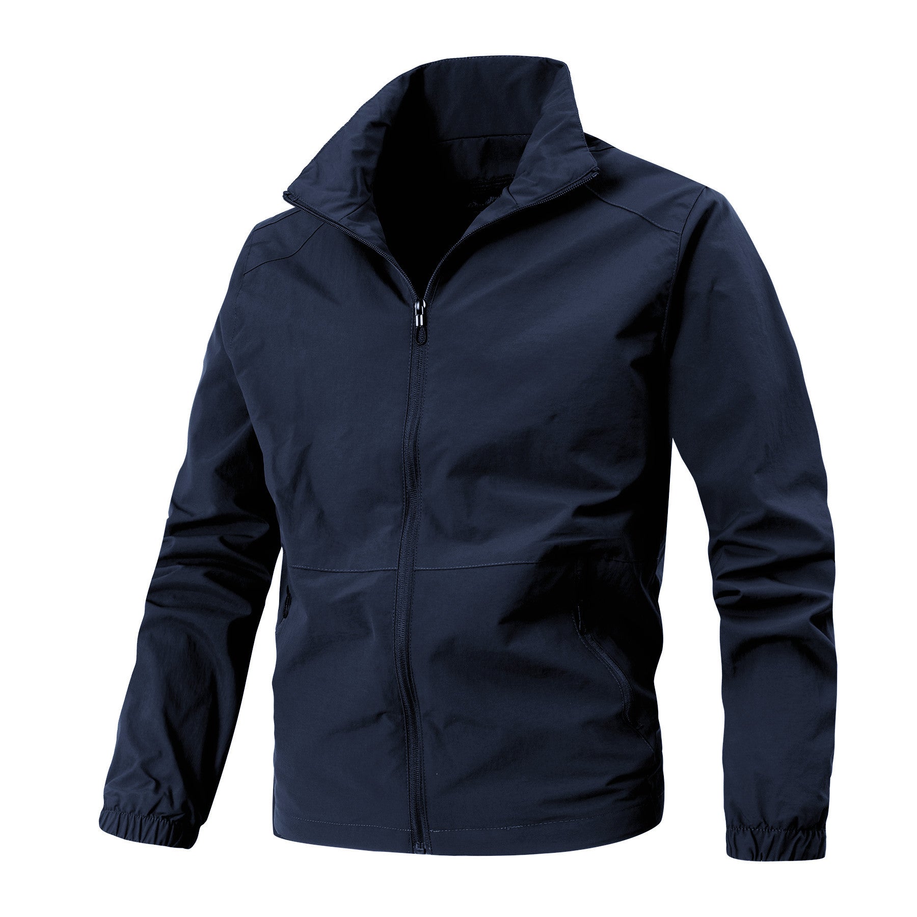 Men's Lightweight Softshell Jacket with Stand-Up Collar, Windproof Membrane and Zippered Pockets Chichicherry