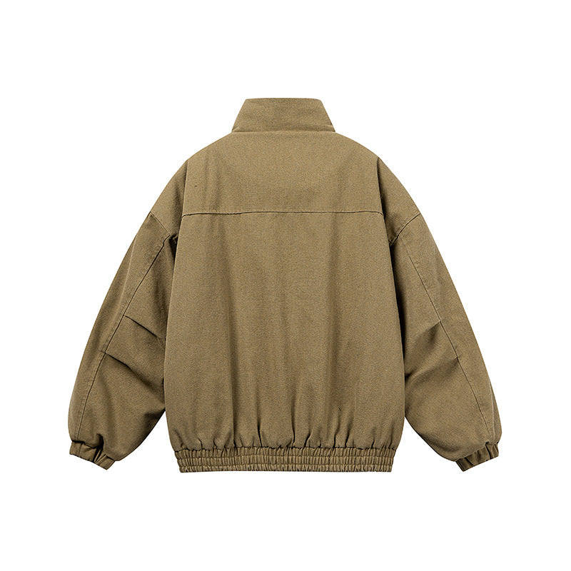 Unisex Boxy Denim Blouson with contrasting teddy lining and large flap pockets Chichicherry