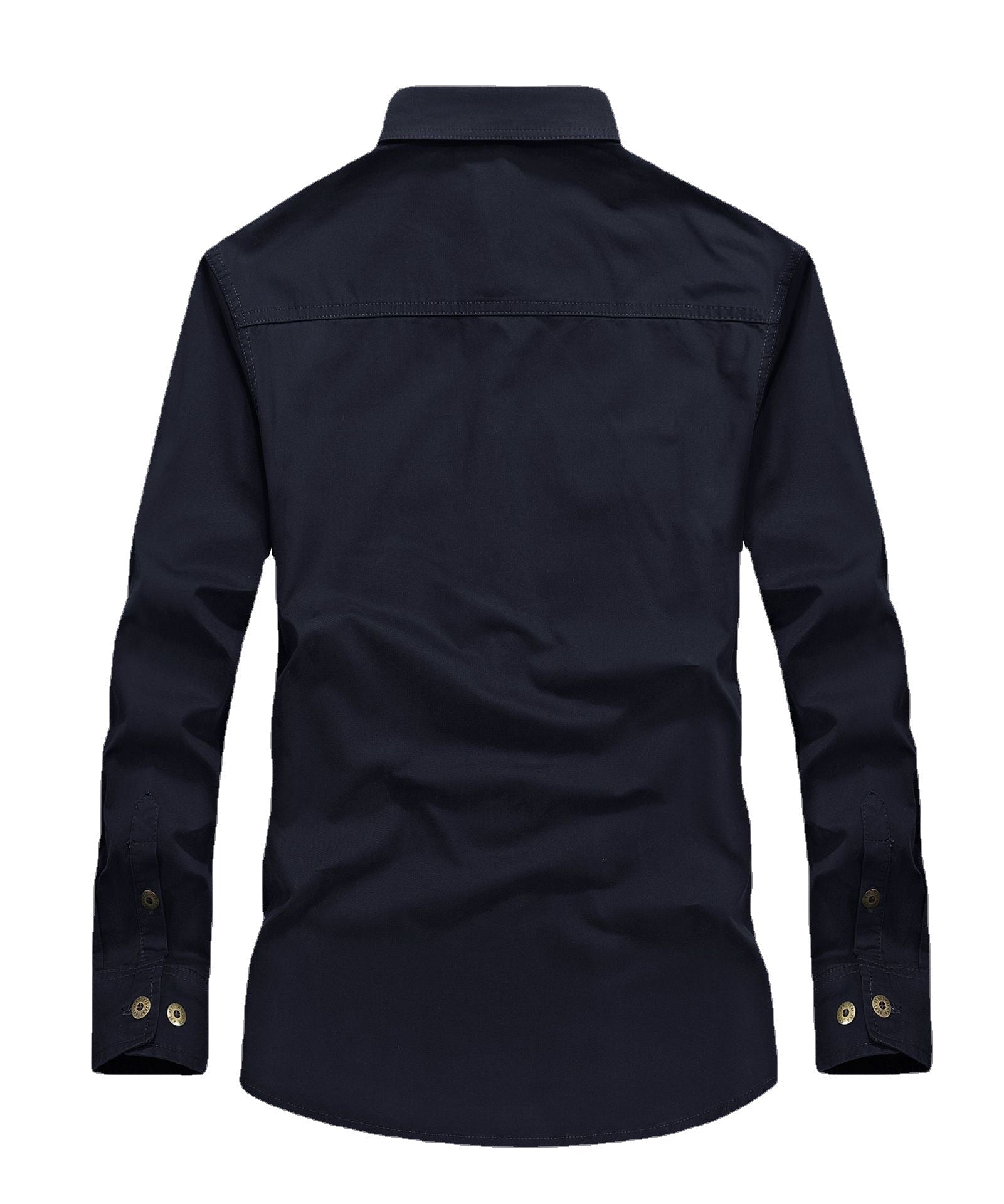 Men's lightweight canvas field shirt jacket with chest flap pockets and reinforced seams Chichicherry