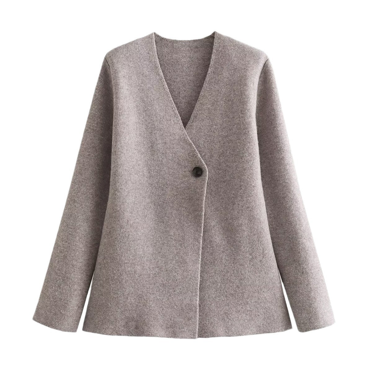 Women's Tailored Peplum Blazer Coat with Figure-Flattering Silhouette and One-Button Closure Chichicherry