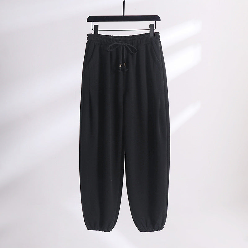 Women's Casual Jogging Pants made of soft cotton blend with drawstring and elastic ankle cuffs Chichicherry
