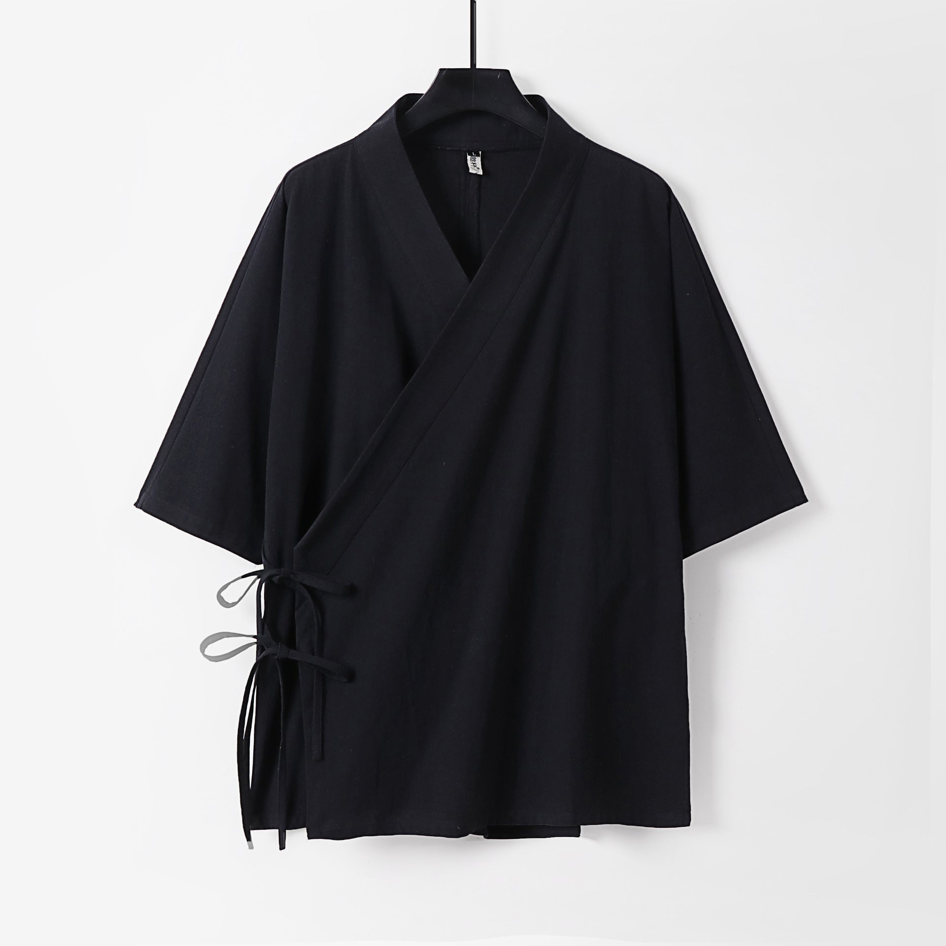 Women Wrap Kimono Top with Short Sleeves and Side Ties Chichicherry