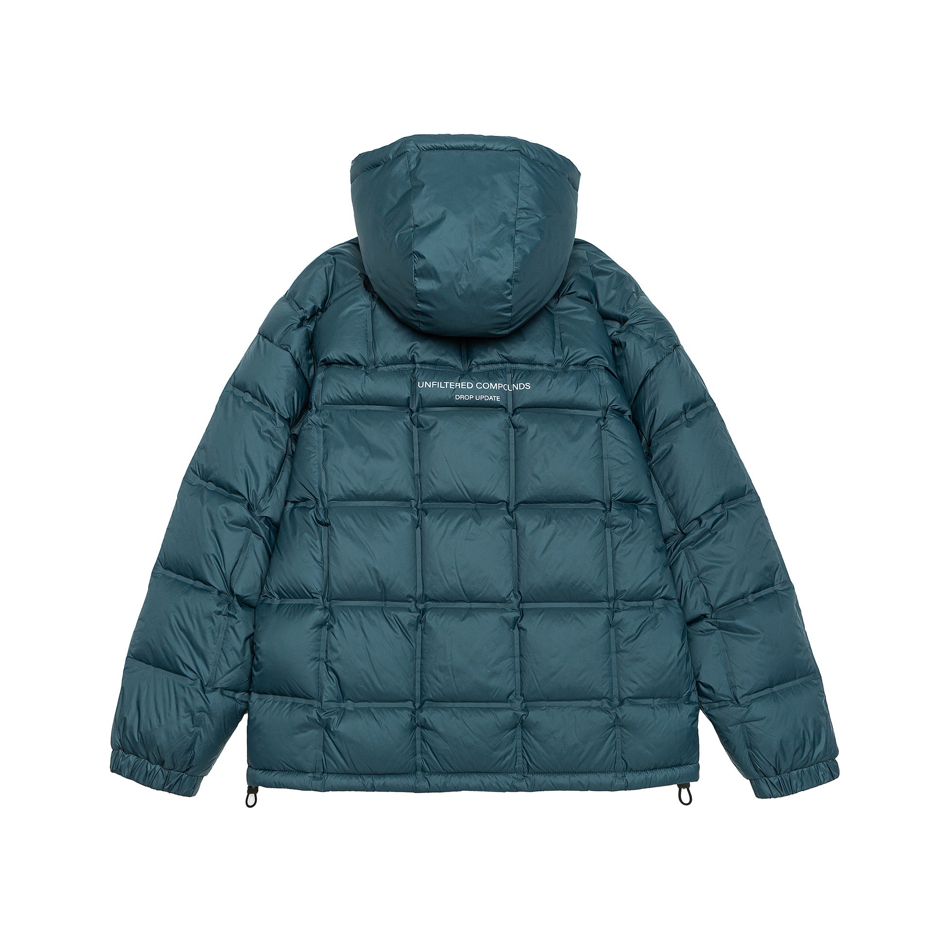 Unisex Oversized Padded Jacket with Hood, Down Look and Drawstring Chichicherry