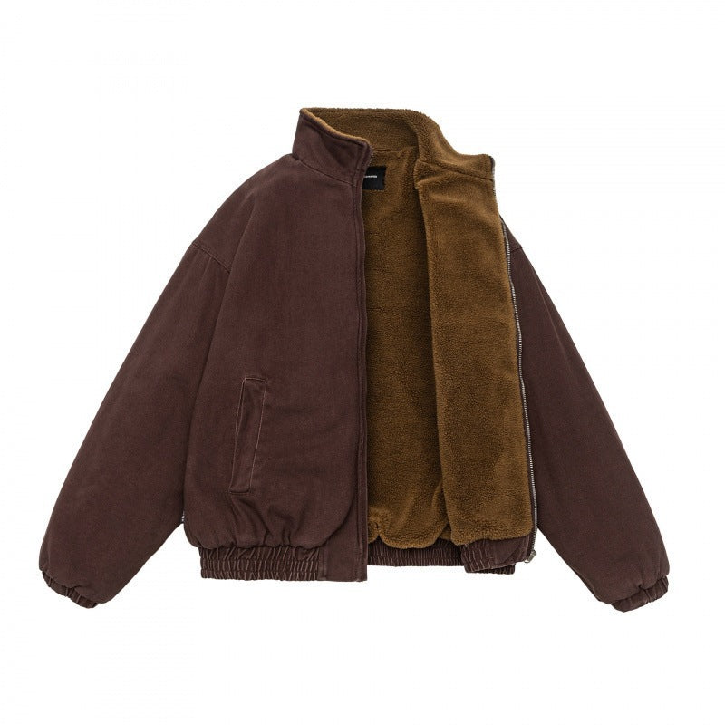 Unisex Padded Bomber Jacket with Teddy Lining Chichicherry
