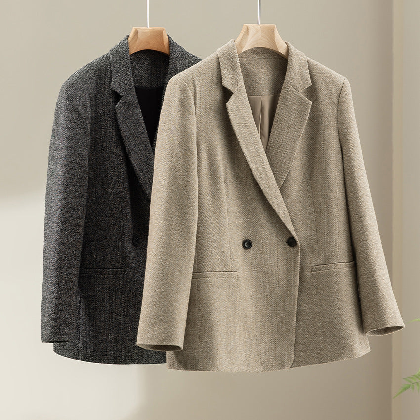 Women sleeveless tailored wool blend vest with shawl collar look and waist strap Chichicherry