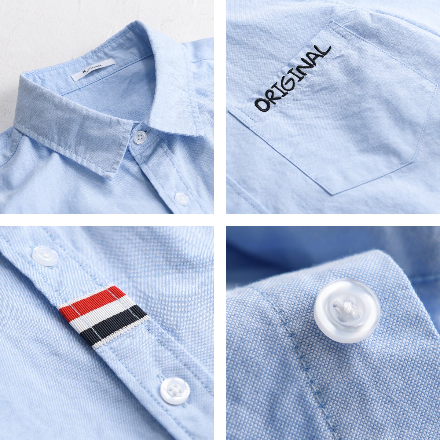 Men's Loose Cotton Shirt with Chest Pocket and Original Embroidery Relaxed-Fit Chichicherry