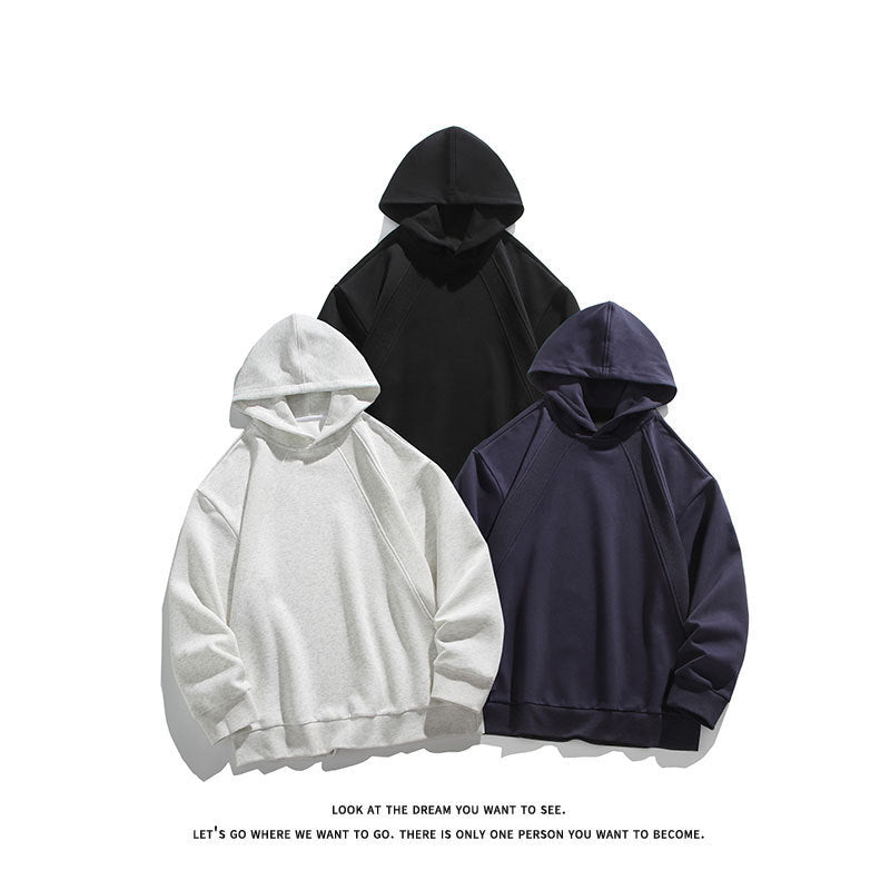 Men's Oversize Hoodie with Raglan Seams and Minimalist Streetwear Design Chichicherry