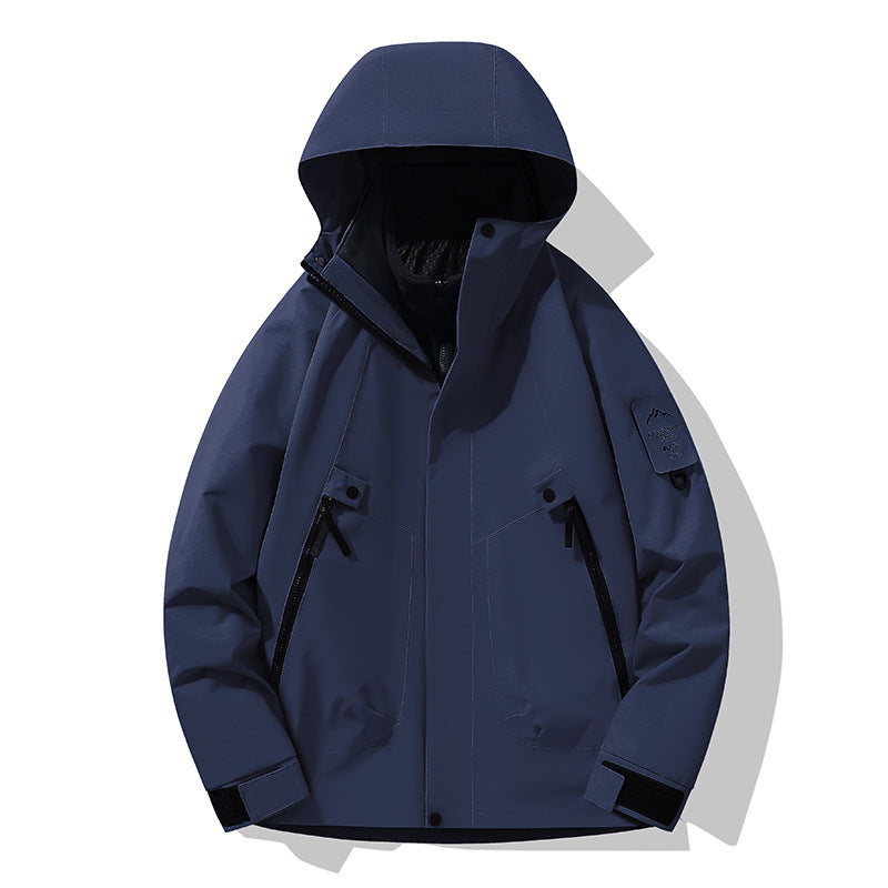 Unisex Waterproof, Breathable Hardshell Outdoor Jacket with Hood Chichicherry