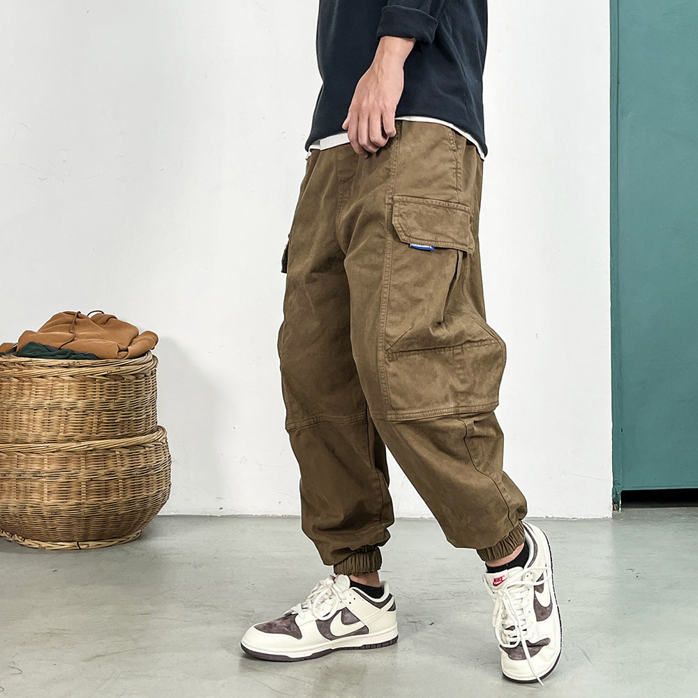 Herren Cargohose im Camouflage-Utility-Stil mit geradem Bein und robustem Canvas Chichicherry
